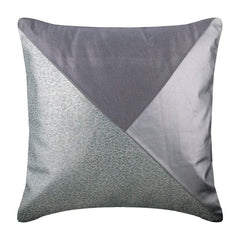 Silver Safari Leather Decorative Euro Sham