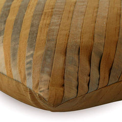 Unfolding Gold Copper - Gold Art Silk Decorative Euro Sham