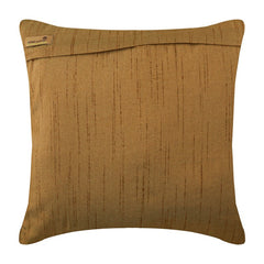 Unfolding Gold Copper - Gold Art Silk Throw Pillow Cover