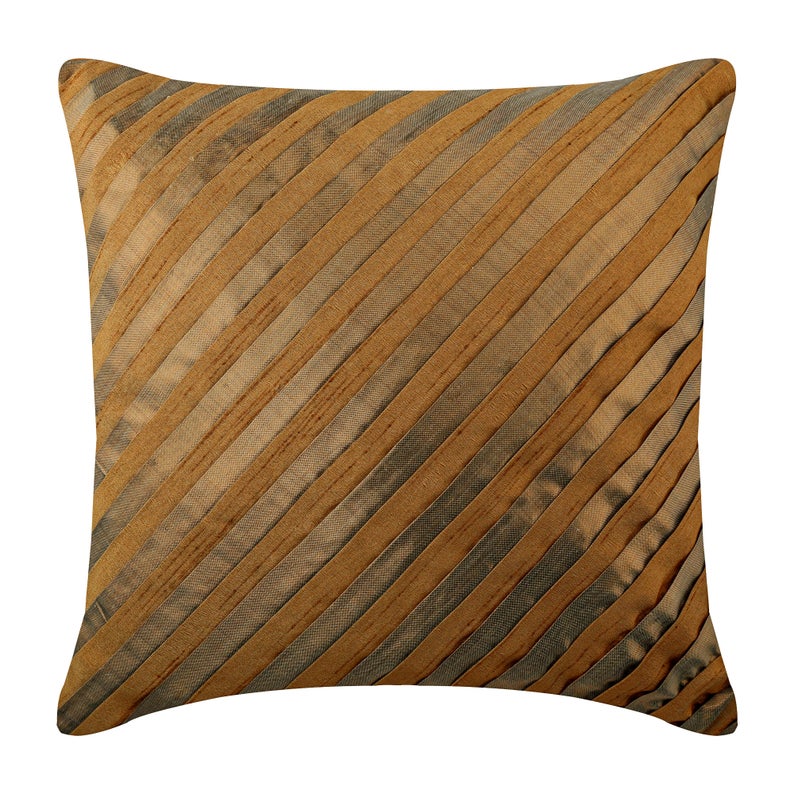 Unfolding Gold Copper Pillow Cover