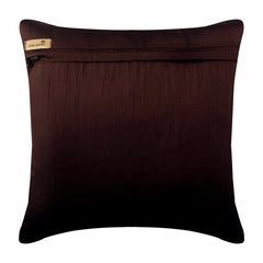 Woody Tree - Brown Art Silk Throw Pillow Cover