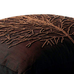 Woody Tree - Brown Art Silk Decorative Euro Sham