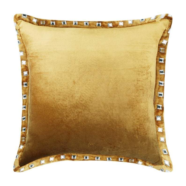 Gold Crystal Palace - Gold Velvet Decorative Euro Sham