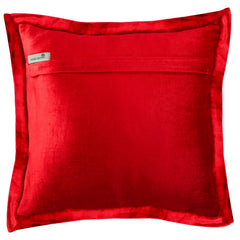 Red Crystal Palace - Red Velvet Throw Pillow Cover