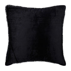 Black Shimmer - Black Velvet Throw Pillow Cover
