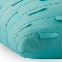 Blue Ocean - Aqua Blue Art Silk Throw Pillow Cover