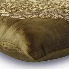 Circle Of Peace - Sage Green Velvet Throw Pillow Cover