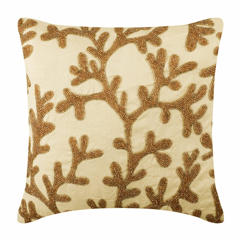 Coral Shine Pillow Cover