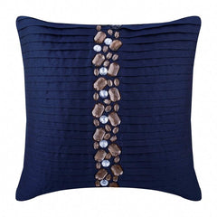 Navy Blue Crystals Euro Sham