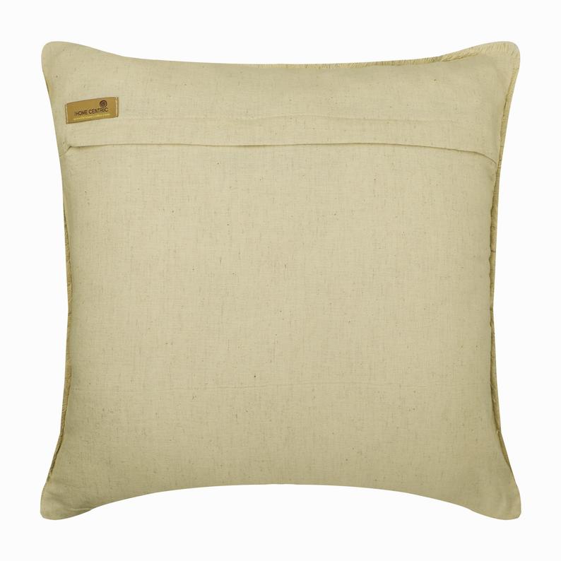 Painted Trellis Silver Foil on Jute Throw Pillow Cover