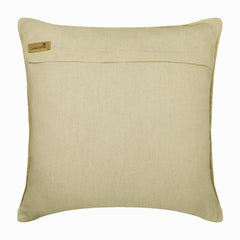 Painted Trellis Silver Foil on Jute Throw Pillow Cover