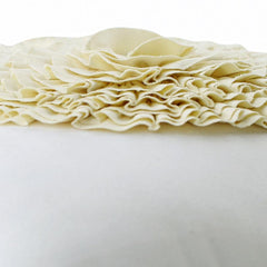 Vintage Bloom - White Suede Throw Pillow Cover