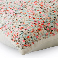 Wonderland Dust - Pink Art Silk Throw Pillow Cover