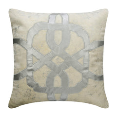 Greek Electra Ivory Velvet Throw Pillow Cover