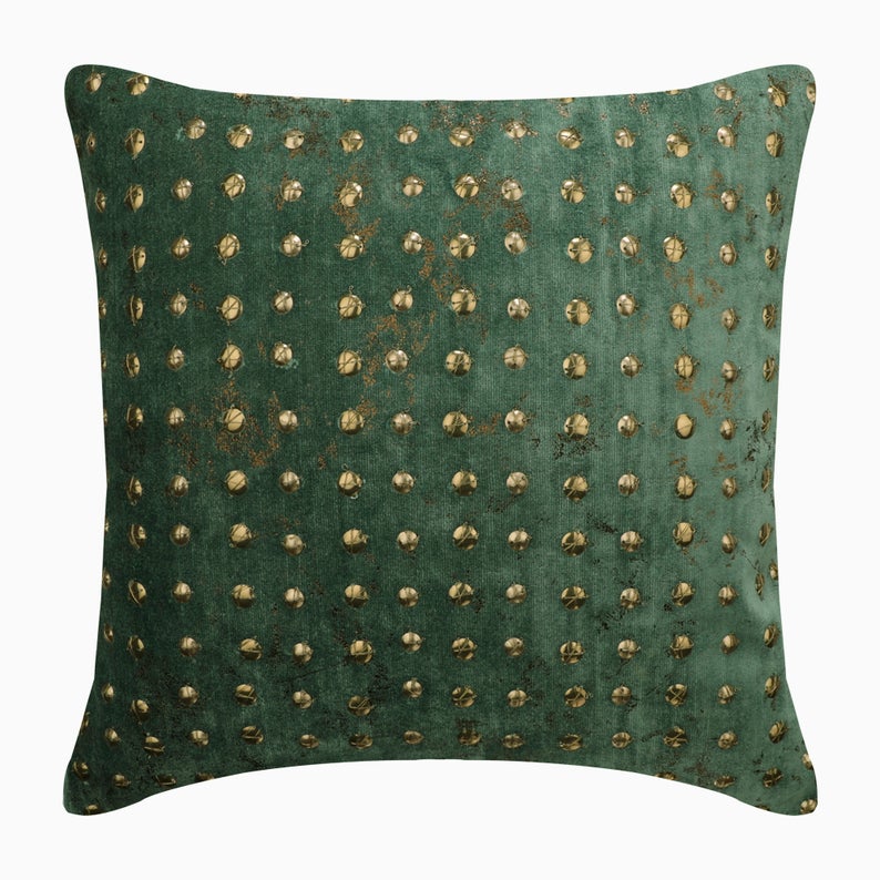 Wheeling Around Teal Green Throw Pillow Cover