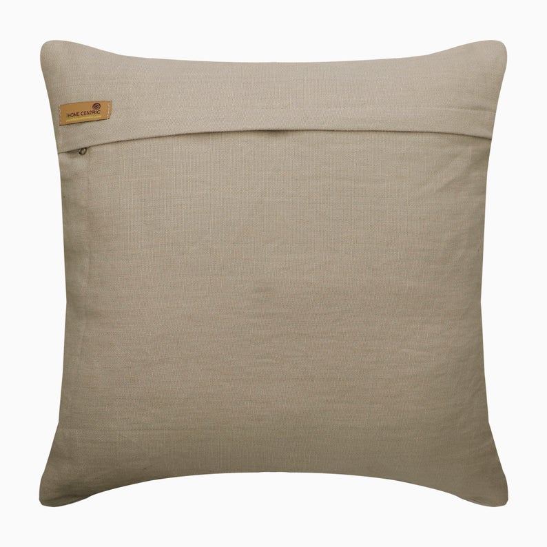 Crystallised Feathers Linen Throw Pillow Cover