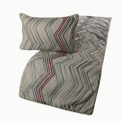 Dotty Chevron Decorative Bed Runner with Pillow Cover