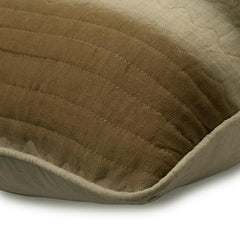 Quilted Ombre Beige Throw Pillow Cover