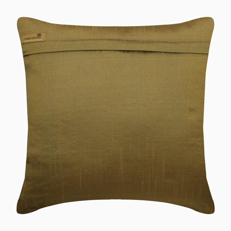 Shimmering Gold Silk Throw Pillow Cover