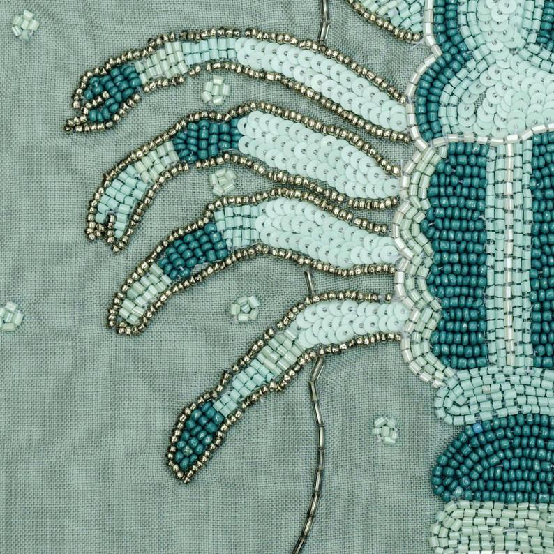 Lobster Cool Linen Decorative Euro Sham