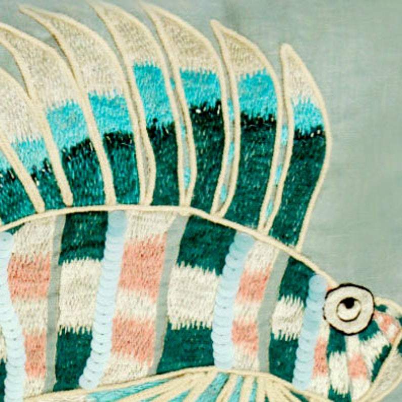 Dream Fish Linen Decorative Euro Sham