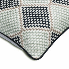 Diamond Dotty - Blue Cotton Throw Pillow Cover