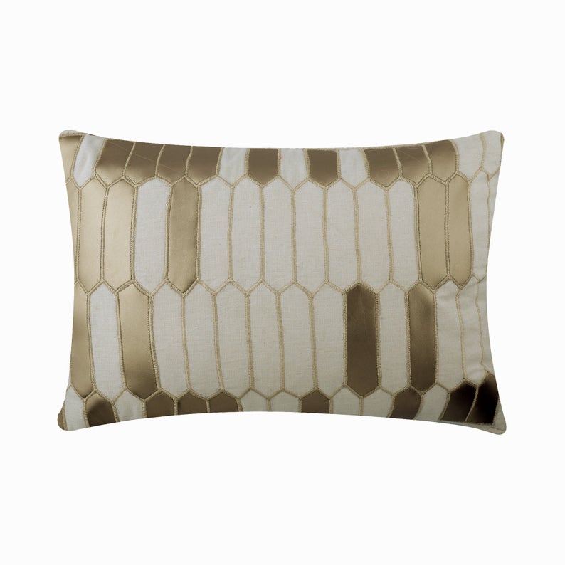 Gold Heist Lumbar Pillow Cover