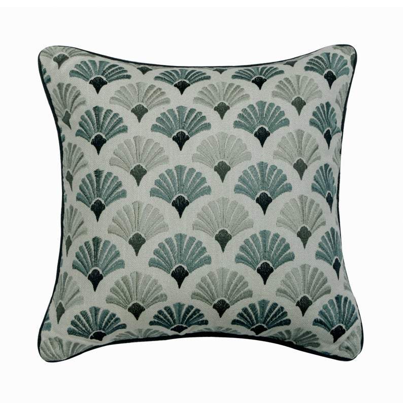 Flourish Blue Decorative Euro Sham