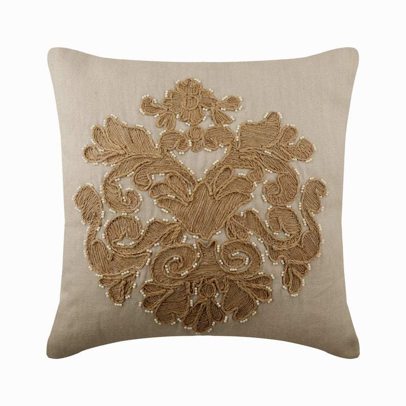 Jutty Damask Pearl Decorative Euro Sham
