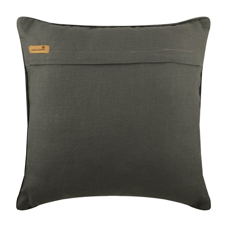 Grey Heist Applique Throw Pillow Cover