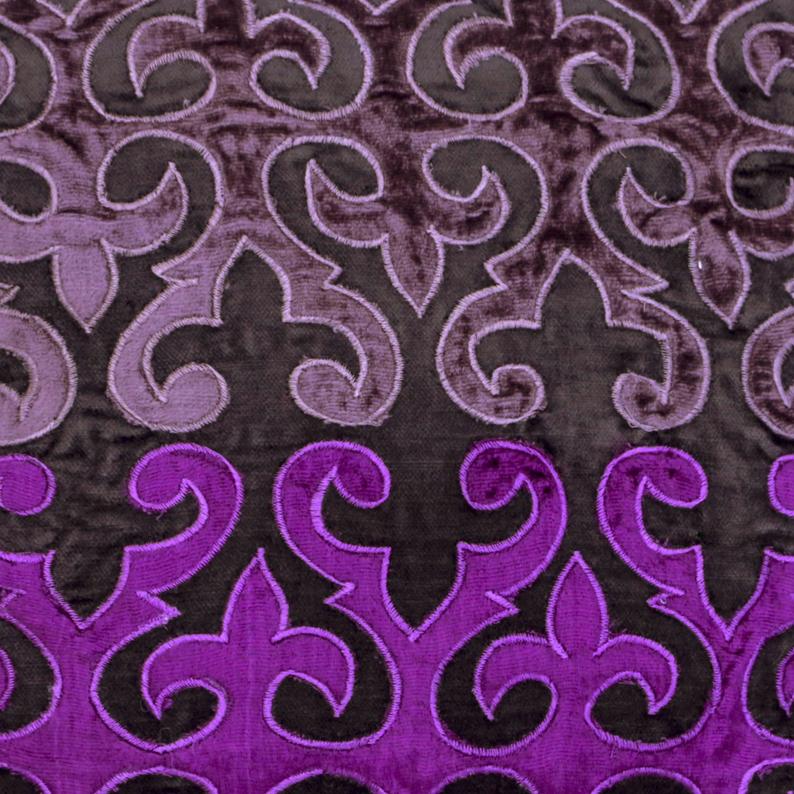 Ever Plum Applique Throw Pillow Cover