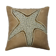 Starfish Spectrum Beaded Throw Pillow Cover