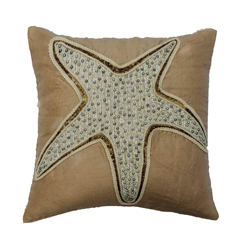 Starfish Spectrum Beaded Decorative Euro Sham