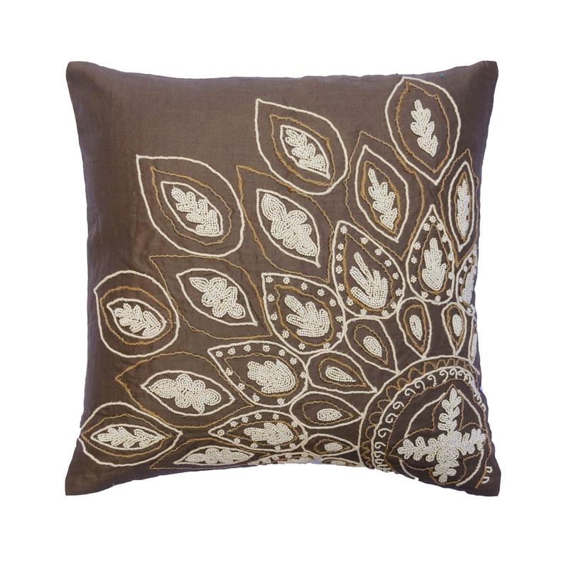 Earthy Nature Pearl Throw Pillow Cover