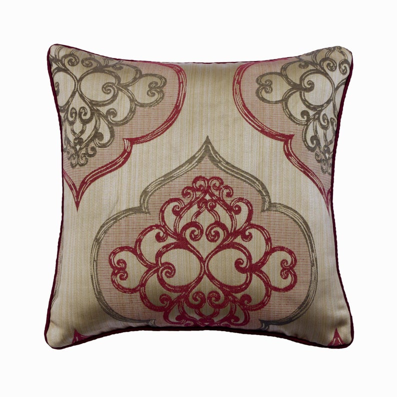 Grey Damask Galore - Grey Jacquard Throw Pillow Cover