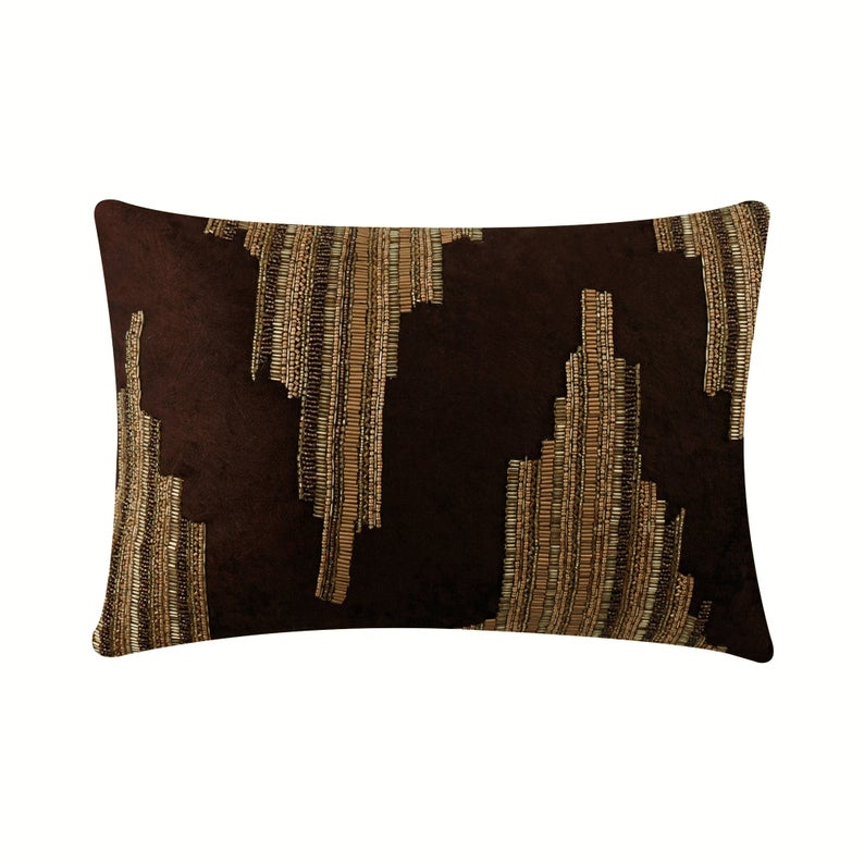 Temple Gold Throw Pillow Covers