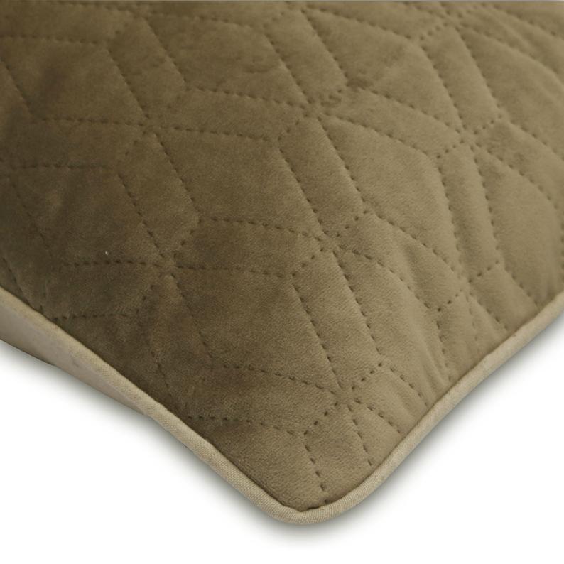 Diamond Mocha Quilted Decorative Euro Sham