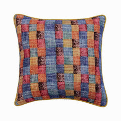 Hue Check Orange Throw Pillow Cover