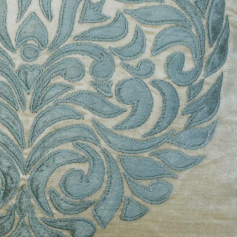 Blue Scent Floral Decorative Euro Sham
