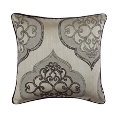 Grey Damask Galore Throw Pillow Cover