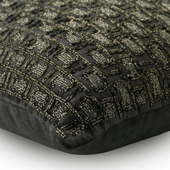 Charcoal Bricks Throw Pillow Cover