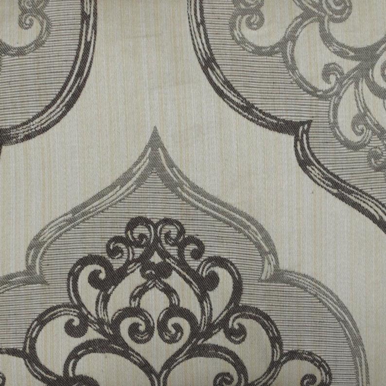 Grey Damask Galore Throw Pillow Cover