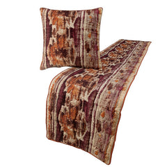 Ikat Splash Decorative Bed Runner with Pillow Cover