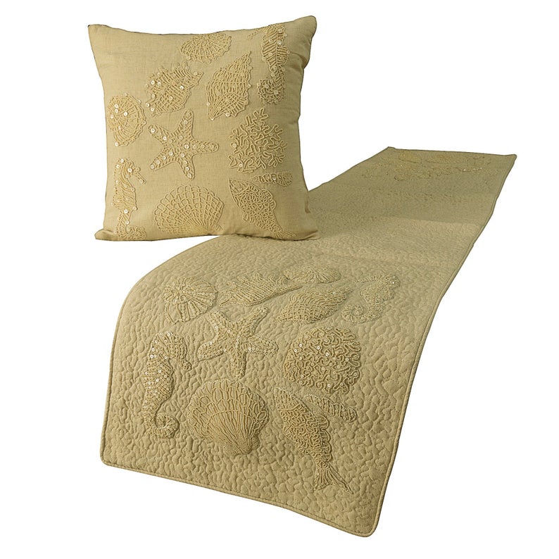 Off To The Sea Decorative Bed Runner with Pillow Cover