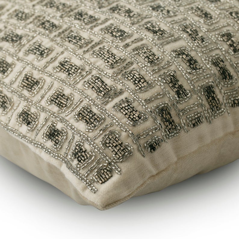Silver Brick Alley Throw Pillow Cover