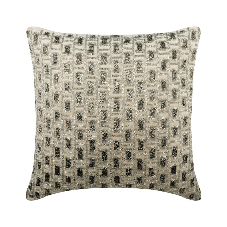 Silver Brick Alley Throw Pillow Cover