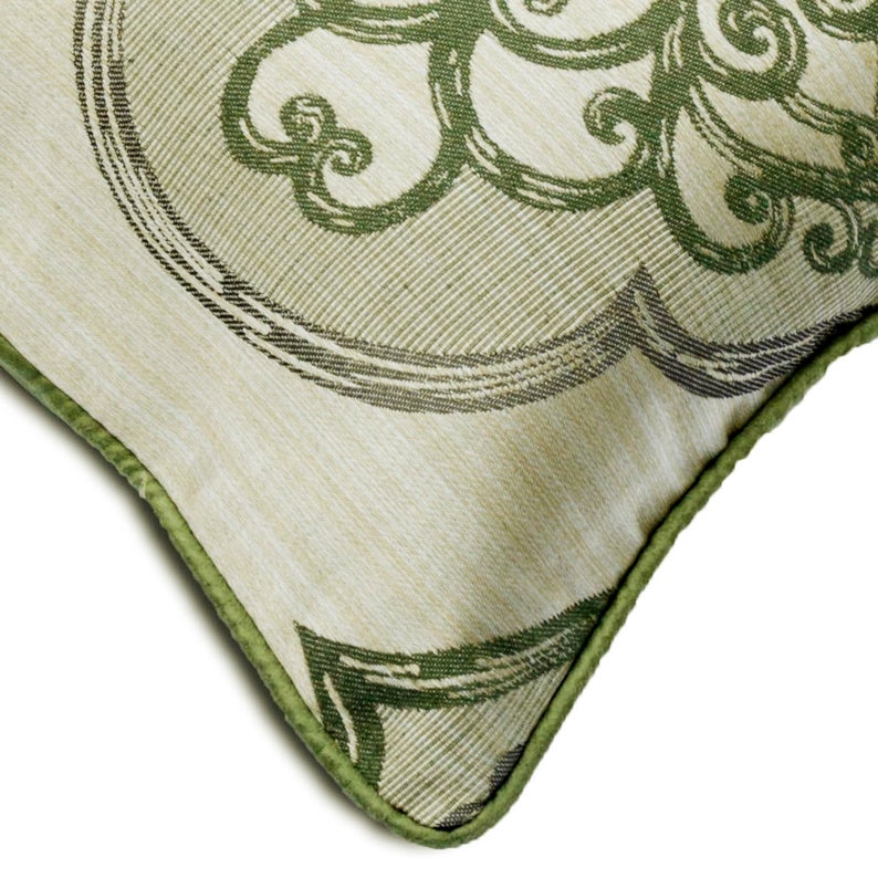 Green Damask Galore Decorative Euro Sham