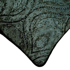 Arturo - Grey Velvet Suede Throw Pillow Cover