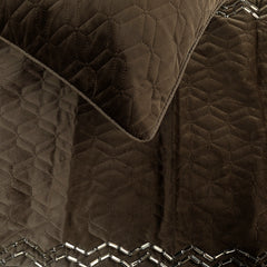 Brown Diamond Symphony Decorative Bed Runner and Pillow Cover