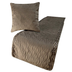 Grey Diamond Symphony Decorative Bed Runner and Pillow Cover
